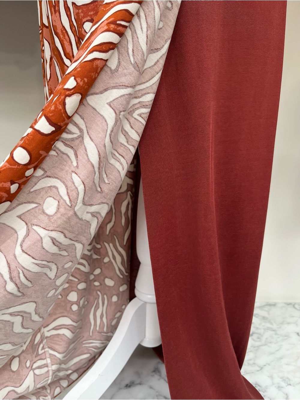 DVF DIANE VON FURSTENBERG chase dress in caramel/chestnut wrap maxi halter 2 - Picture 13 of 15
